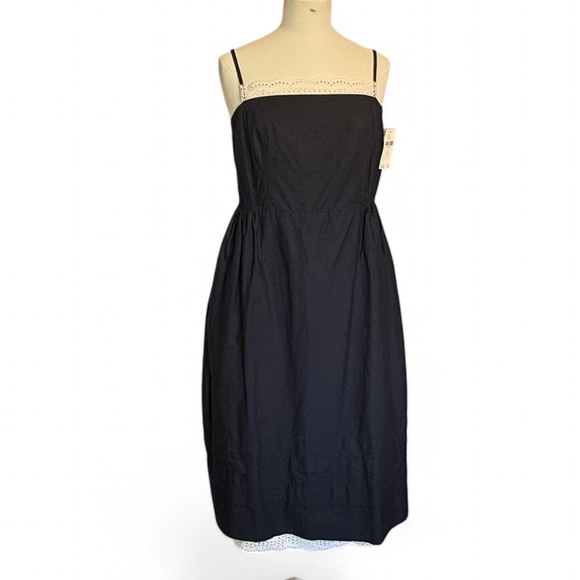 By Anthropologie Sleeveless Poplin Midi Dress (size M) 154 - Picture 1 of 12